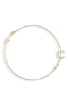 Meshmerise Diamond Initial Bezel Bracelet In Yellow-c