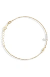 Meshmerise Diamond Initial Bezel Bracelet In Yellow-j