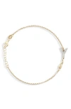 Meshmerise Diamond Initial Bezel Bracelet In Yellow-y