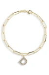 Meshmerise Diamond Initial Charm Bracelet In Yellow-d