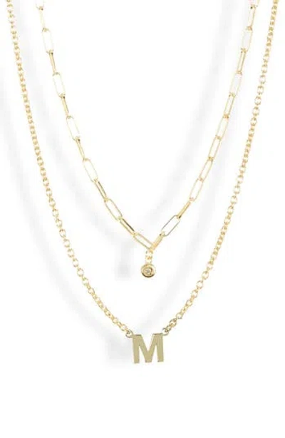 Meshmerise Diamond Initial Charm Bracelet In Yellow-m