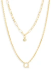 Meshmerise Diamond Initial Charm Necklace In Yellow Gold-q