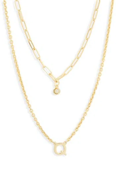 Meshmerise Diamond Initial Charm Necklace In Yellow Gold-q