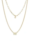 Meshmerise Diamond Initial Charm Necklace In Yellow Gold-w