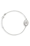 Meshmerise Diamond Initial Disc Bracelet In Gold