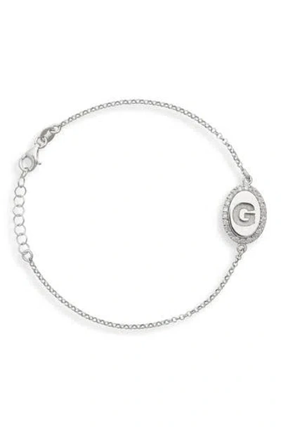 Meshmerise Diamond Initial Disc Bracelet In Gold