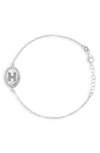 Meshmerise Diamond Initial Disc Bracelet In Gold