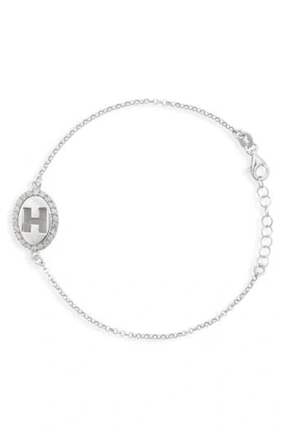 Meshmerise Diamond Initial Disc Bracelet In Gold