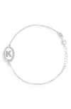 Meshmerise Diamond Initial Disc Bracelet In Gray