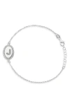 Meshmerise Diamond Initial Disc Bracelet In Gold