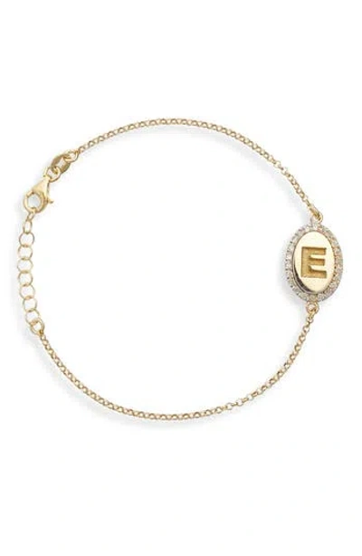 Meshmerise Diamond Initial Disc Bracelet In Yellow-e