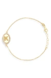 Meshmerise Diamond Initial Disc Bracelet In Yellow-k