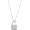 Meshmerise Diamond Padlock Initial Pendant Necklace
