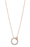 Meshmerise Diamond Pavé Circle Link Necklace In Rose