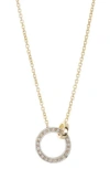 Meshmerise Diamond Pavé Circle Link Necklace In Yellow