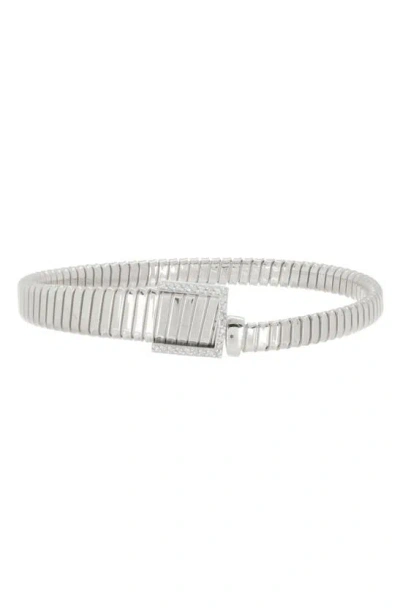 Meshmerise Diamond Ribbed Wrap Bracelet In Metallic
