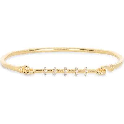 Meshmerise Diamond Row Bangle Bracelet In Yellow Gold