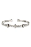 Meshmerise Diamond Twist Cuff Bracelet In White