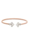 Meshmerise Diamond Woven Cuff Bracelet In Gold