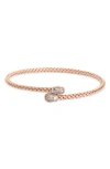 Meshmerise Diamond Woven Cuff Bracelet In Rose Gold
