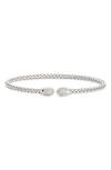 Meshmerise Diamond Woven Cuff Bracelet In Metallic