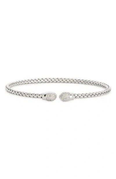 Meshmerise Diamond Woven Cuff Bracelet In Metallic