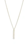 Meshmerise Imitation Pearl Initial Pendant Necklace In Yellow-i
