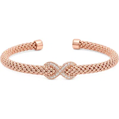 Meshmerise Infinity Mesh Cuff Bracelet In Rose