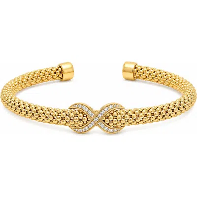 Meshmerise Infinity Mesh Cuff Bracelet In Yellow