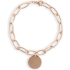 Meshmerise Initial Disc Charm Bracelet In Rose-z