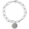 Meshmerise Initial Disc Charm Bracelet In White-o