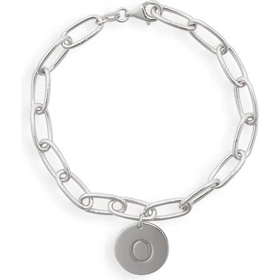 Meshmerise Initial Disc Charm Bracelet In White