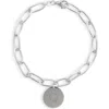 Meshmerise Initial Disc Charm Bracelet In White-q