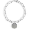Meshmerise Initial Disc Charm Bracelet In White-y