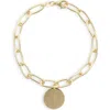Meshmerise Initial Disc Charm Bracelet In Yellow-j