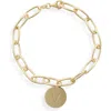 Meshmerise Initial Disc Charm Bracelet In Yellow-v