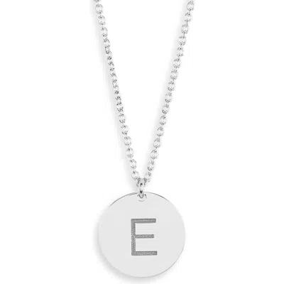 Meshmerise Initial Disc Pendant Necklace In White