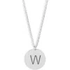 Meshmerise Initial Disc Pendant Necklace In White-w