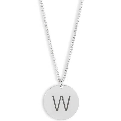 Meshmerise Initial Disc Pendant Necklace In Gray