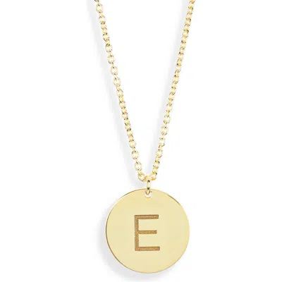 Meshmerise Initial Disc Pendant Necklace In Yellow-e
