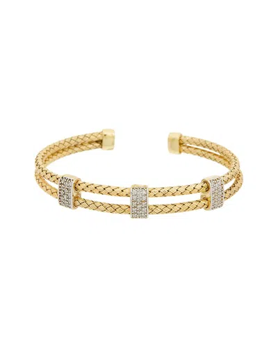 Meshmerise Juvell 18k Over Silver 0.15 Ct. Tw. Diamond Bracelet