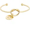 Meshmerise Love Knot Initial Bracelet In Gold