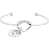 Meshmerise Love Knot Initial Bracelet In Metallic