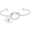 Meshmerise Love Knot Initial Bracelet In Silver