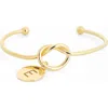 Meshmerise Love Knot Initial Bracelet In Metallic