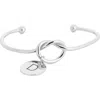 Meshmerise Love Knot Initial Bracelet In Brown