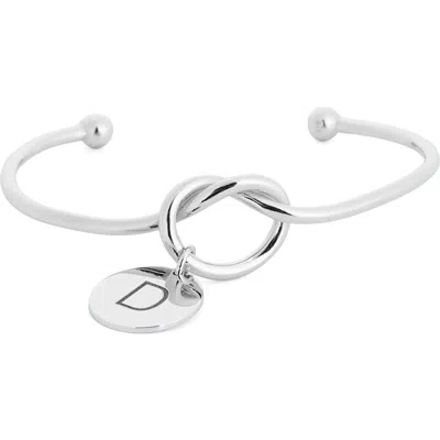 Meshmerise Love Knot Initial Bracelet In Brown