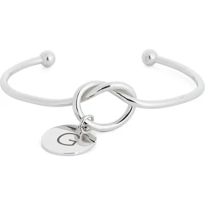 Meshmerise Love Knot Initial Bracelet In Brown