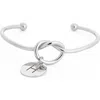 Meshmerise Love Knot Initial Bracelet In Metallic