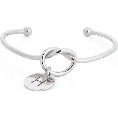 Meshmerise Love Knot Initial Bracelet In Metallic